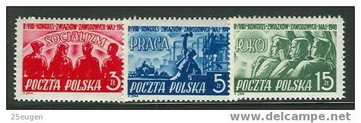 POLAND 1949 MICHEL 527-529  MNH  /zx/ - Unused Stamps