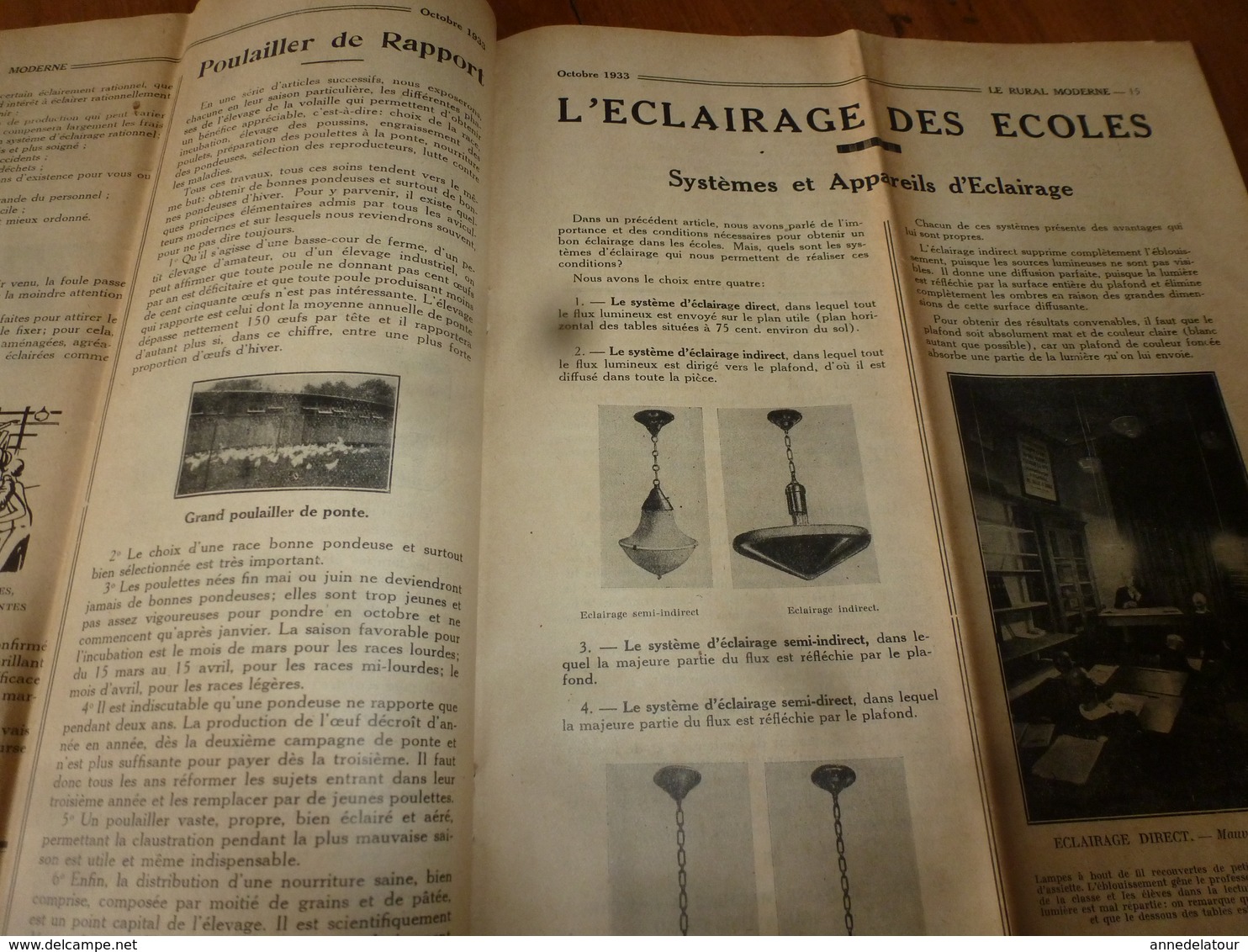 1933  LE RURAL MODERNE :Conserver les fruits; Les asperges; L'eau potable dans les hameaux;Les bons conseils;etc