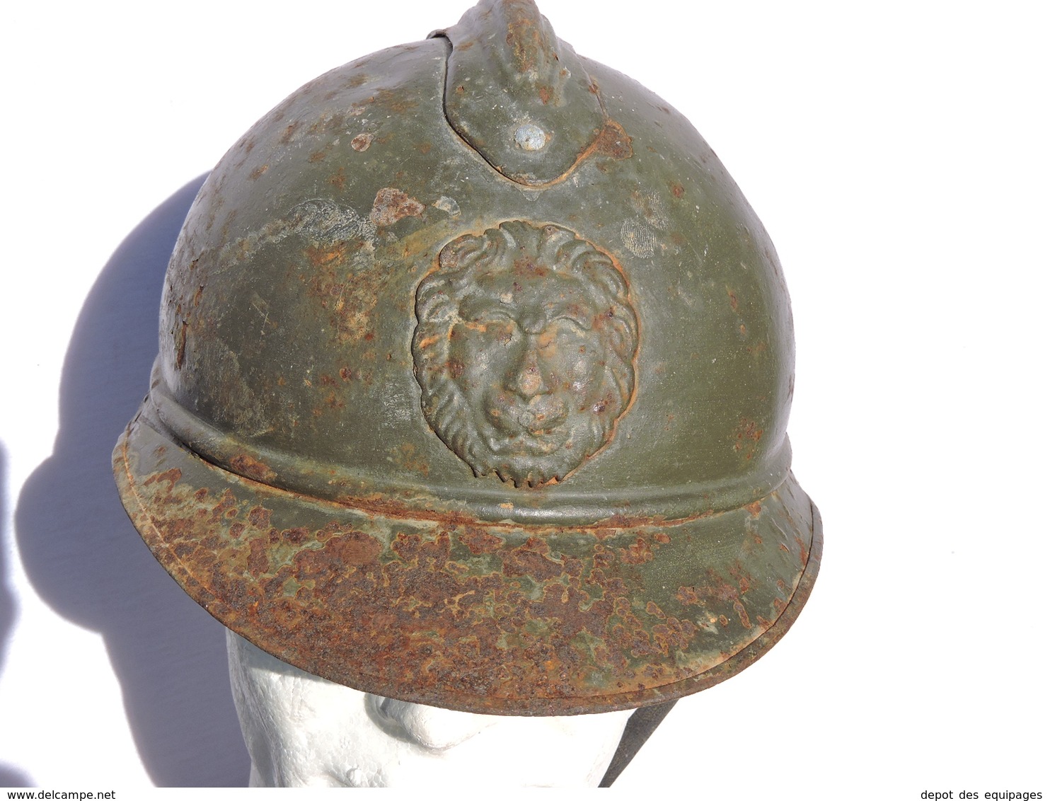 RARE CASQUE ADRIAN 1915 BELGIQUE - DIRECT GRENIER   -   à Voir ............... - Casques & Coiffures