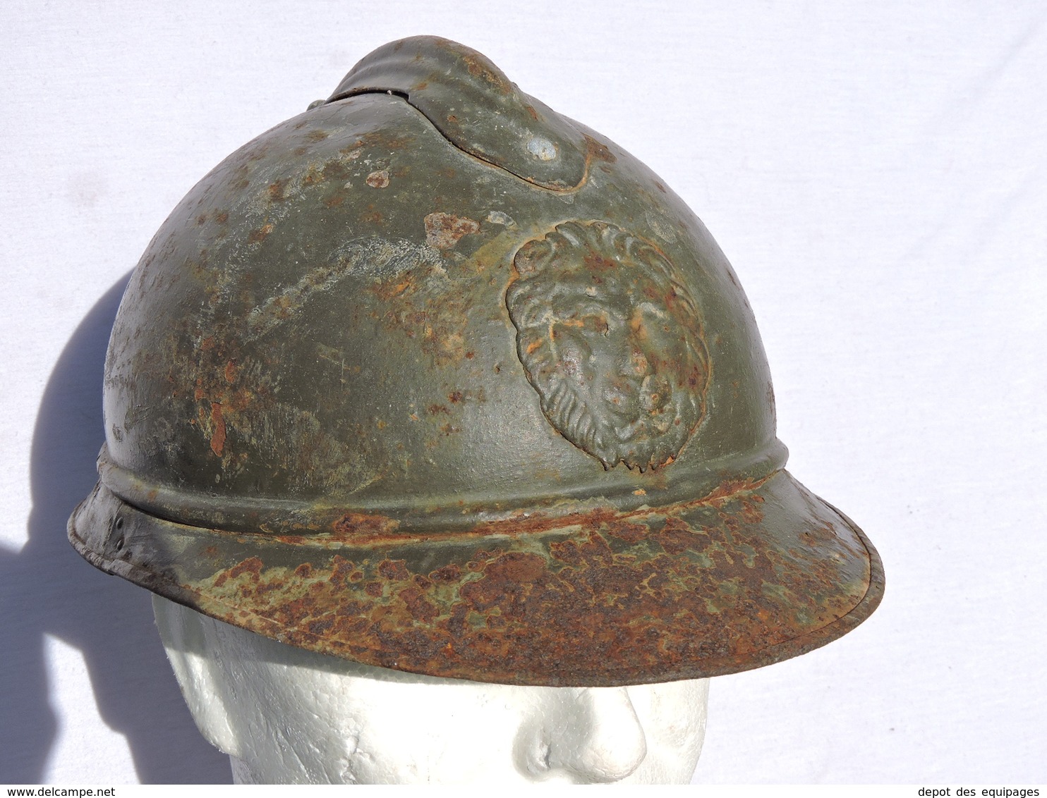 RARE CASQUE ADRIAN 1915 BELGIQUE - DIRECT GRENIER   -   à voir ...............