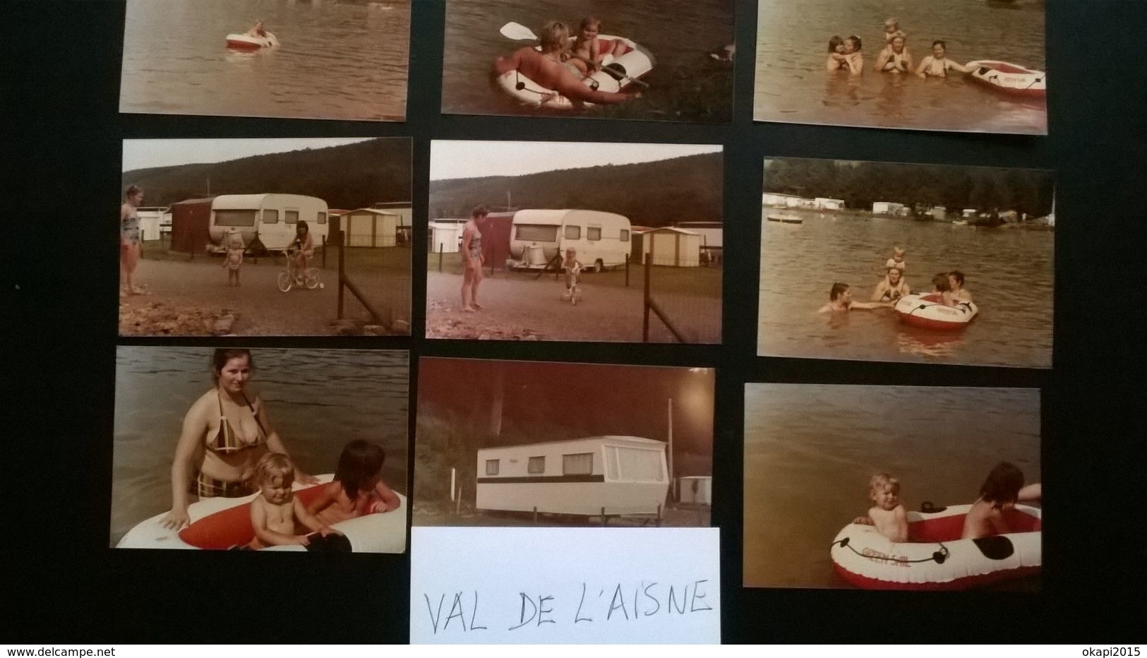 120 PHOTOS ORIGINALES NOIR-BLANC ET COULEURS VACANCES VAL DE L AISNE CARAVANE CAMPING  SOIRÉES SPECTACLES  VOYAGES - Albums & Collections