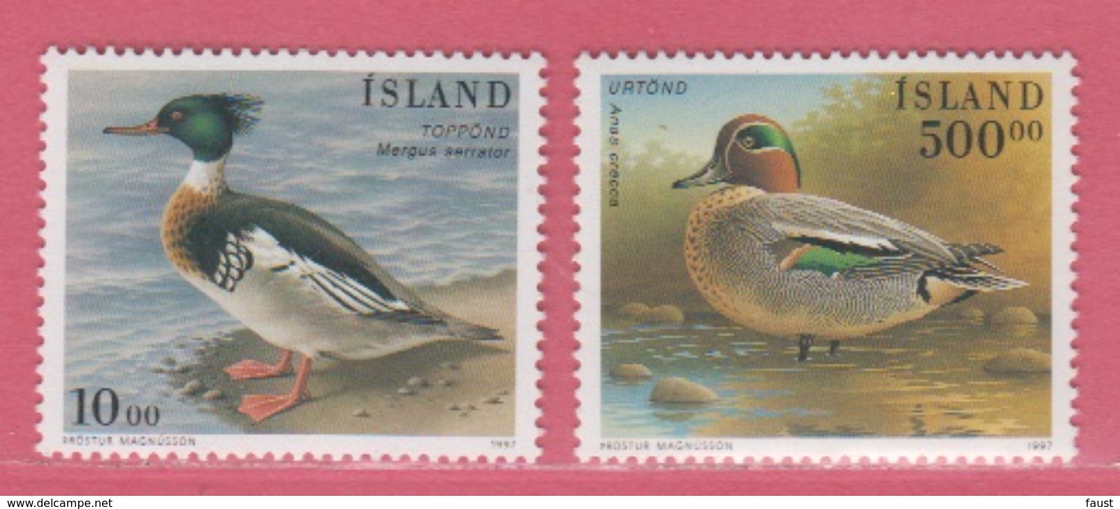 1997 ** Islande  (sans Charn., MNH, Postfrish)  Yv  815/6		Mi  862/3 - Ungebraucht