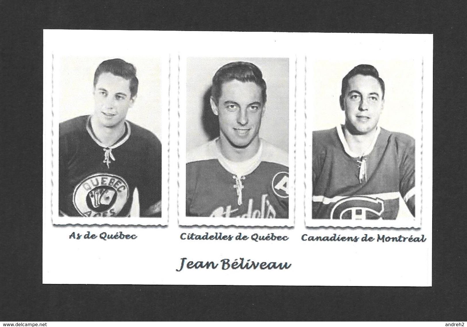 SPORTS - HOCKEY - PHOTOS DE JEAN BÉLIVEAU - AS DE QUÉBEC - CITADELLES DE QUÉBEC - CANADIENS DE MONTRÉAL - Sports D'hiver