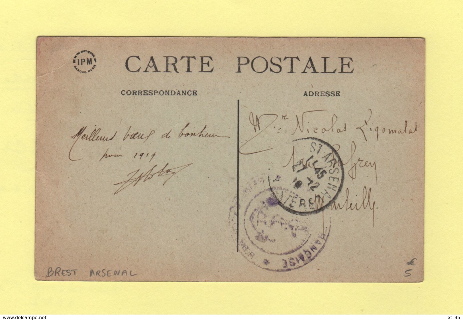 Brest Arsenal - 27-12-1918 - Poste Navale