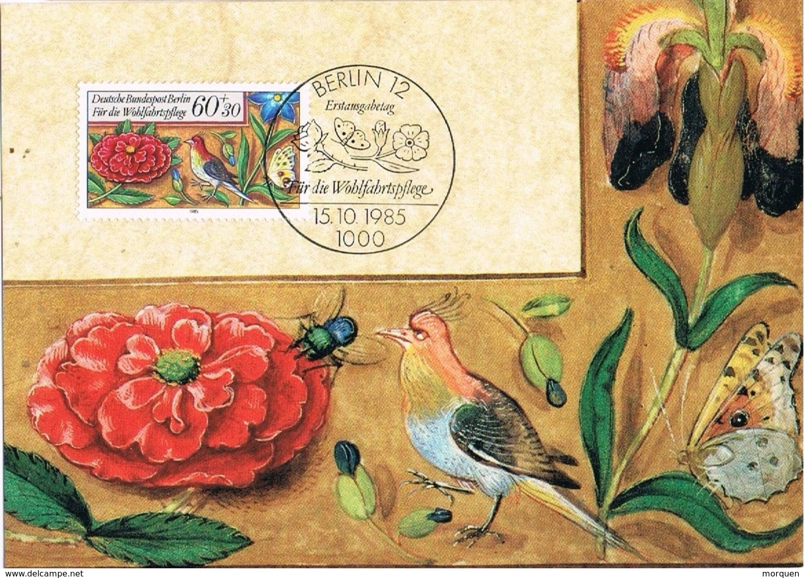27371, Tarjeta Maxima BERLIN (Alemania Federal) 1985. Miniaturas Flores, Art - Otros & Sin Clasificación