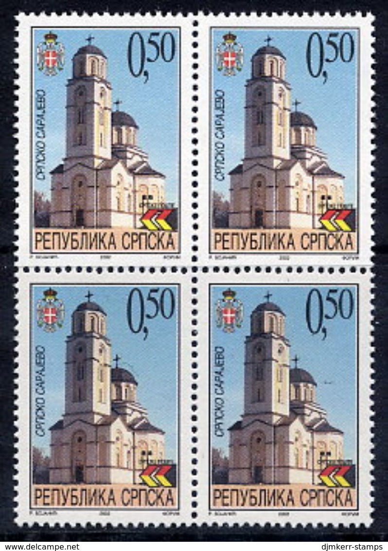 BOSNIAN SERB REPUBLIC 2002 Tourism Definitive 0.50 Block Of 4 MNH / **.  Michel 238 - Bosnie-Herzegovine