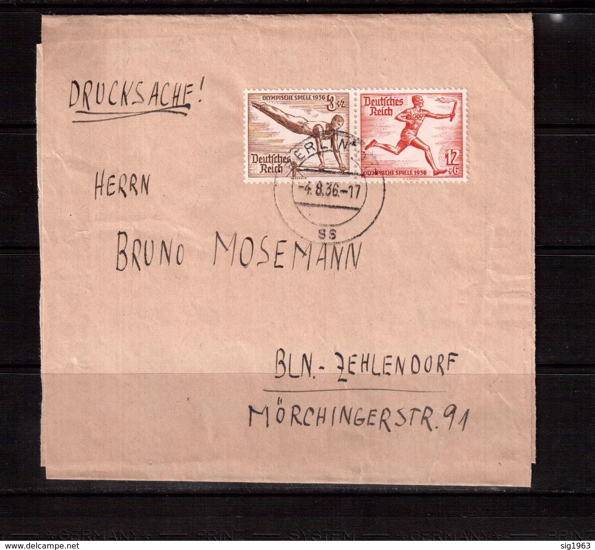 Olympic Games-1936,Berlin,Germany, Letter - Summer 1936: Berlin