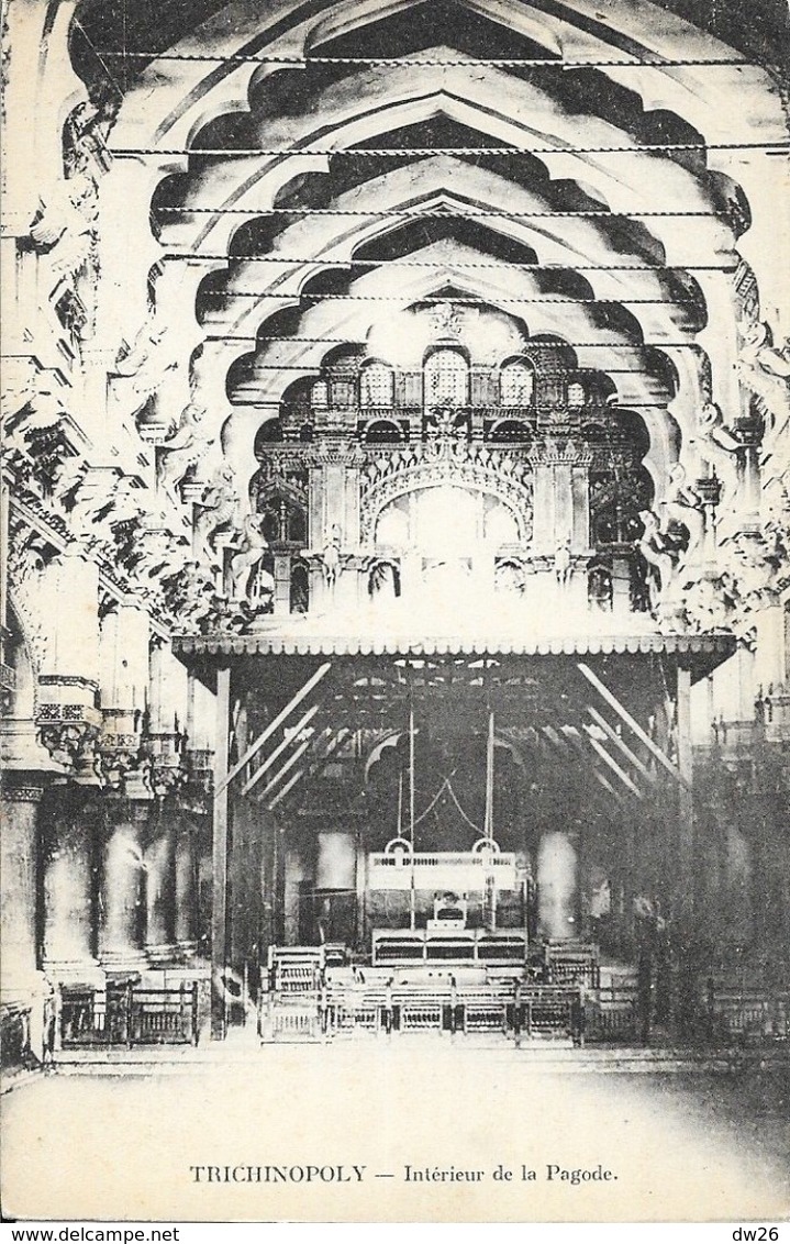 Inde: Trichinopoly (Trichy, Tiruchirappalli) Intérieur De La Pagode - Carte Non Circulée - Sri Lanka (Ceylon)