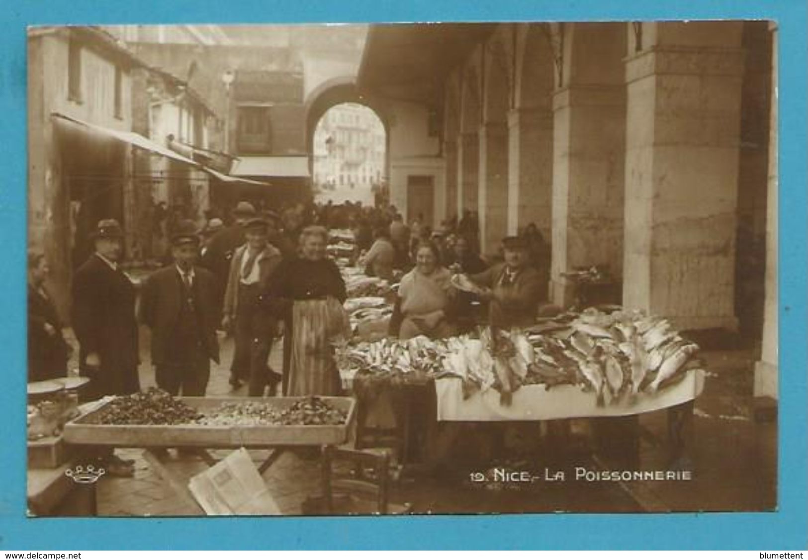 CPSM 19 - Métier Marchands Ambulants Marché La Poissonnerie NICE 06 - Mercadillos