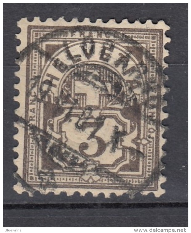 Schweiz 3 C  Kreuz Wertschild 1882 -  "Locarno" Zentrisch 2 Kreis O - Usati