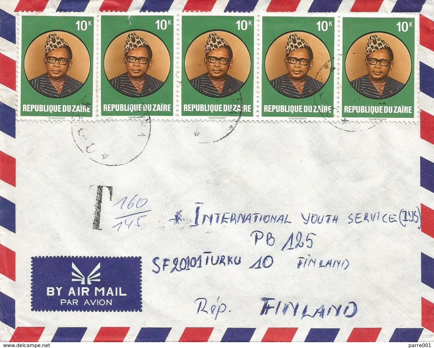 Zaire DRC Congo 1979 Uvira Mobutu Taxed Cover Via Bujumbura - Gebruikt