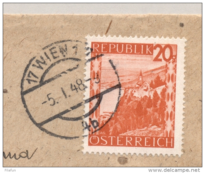 Österreich - 1948 - 20g Single On Cover From Wien To Wassenaar / Nederland - Briefe U. Dokumente