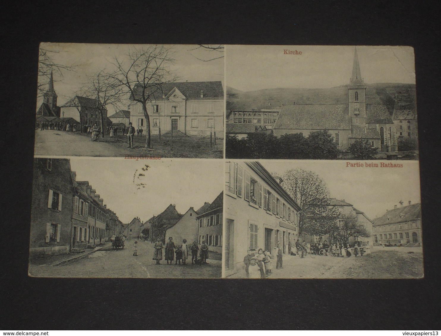 Cpa 68 Vieux Thann - Multivues Haupstrasse Kirche Partie Beim Rathaus - 1909 - Alsace - Thann