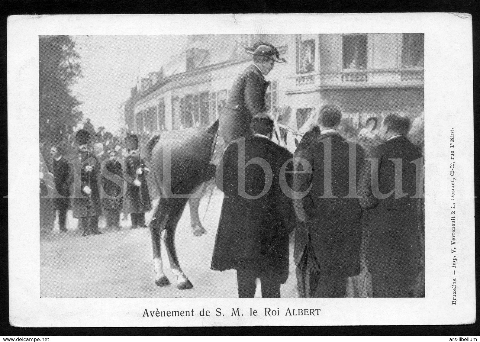 Postcard / ROYALTY / Belgique / Roi Albert I / Koning Albert I / Avênement / Bruxelles / Eedaflegging - Fiestas, Celebraciones