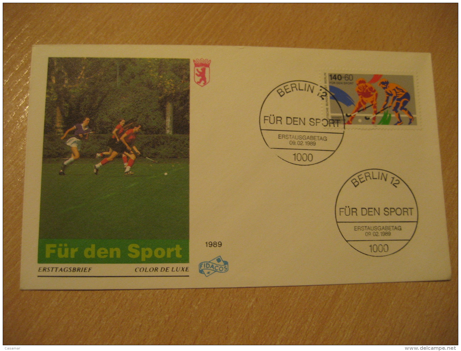 BERLIN 1989 Champions Trophy Grass Field Hockey Sobre Hierba Gazon FDC Cancel Cover Germany - Hockey (su Erba)