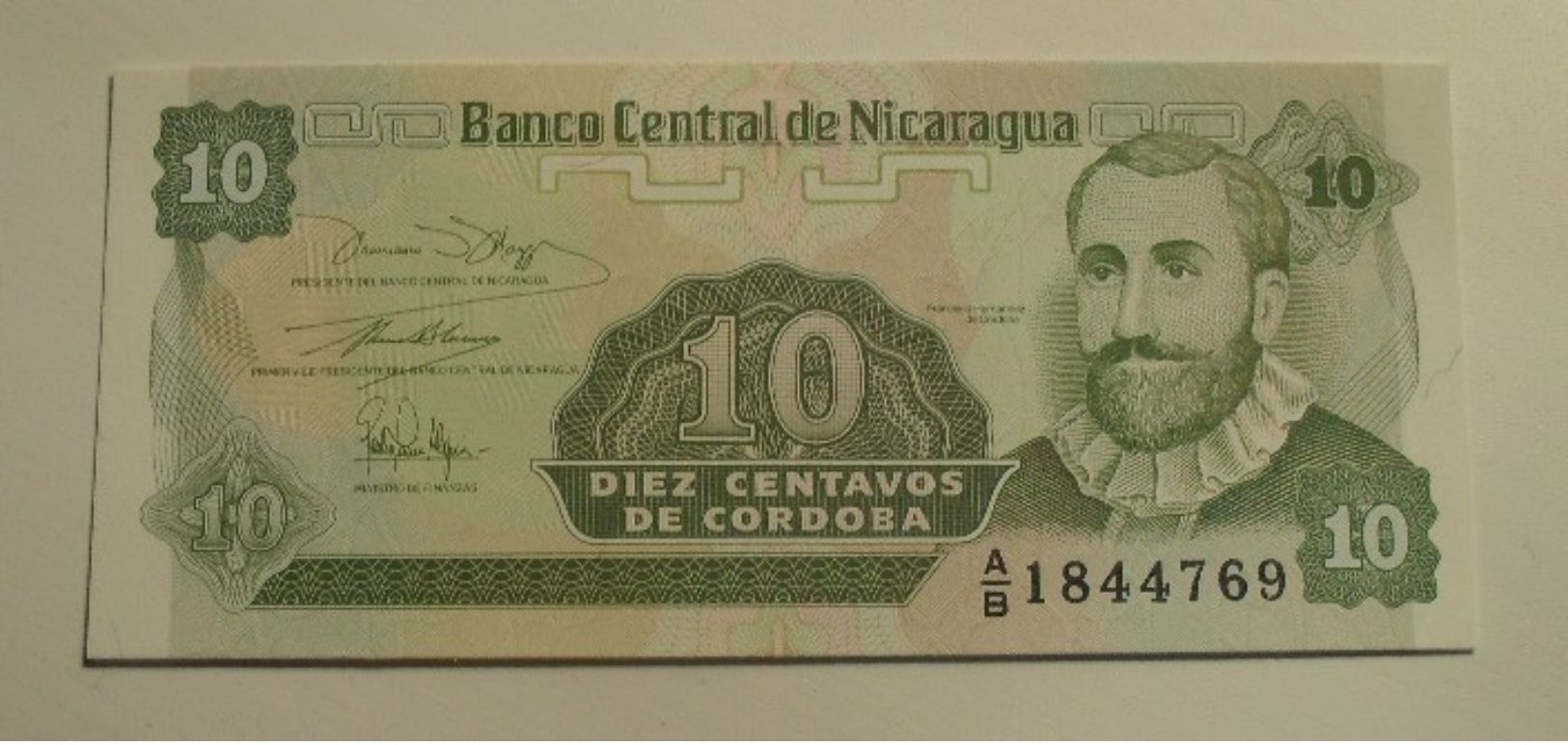 1991 - Nicaragua - 10 CENTAVOS DE CORDOBA, A/B 1844769 - Nicaragua