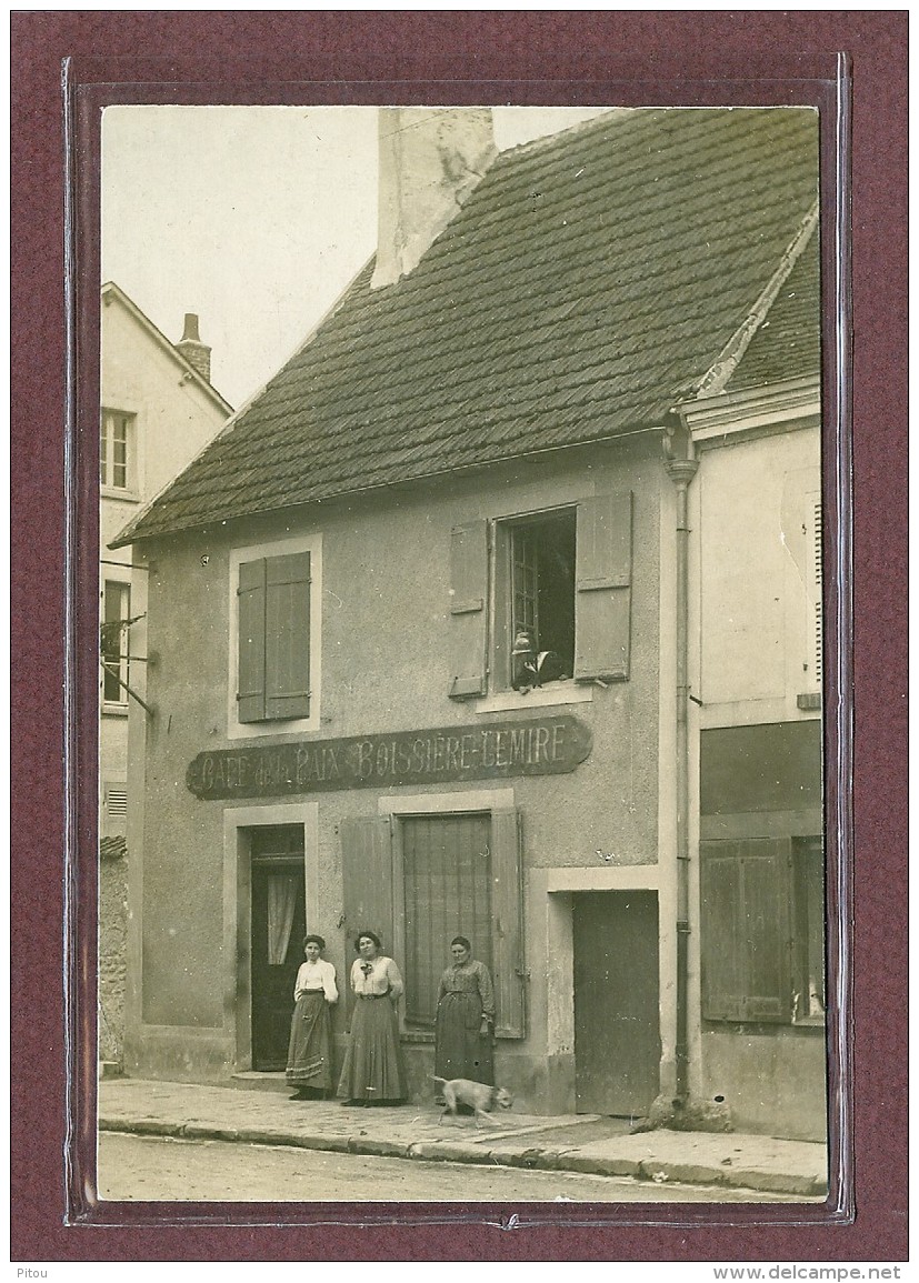 SACLAS (91) - PHOTO FORMAT CARTE POSTALE - CAFE DE LA PAIX BOISSIERE LEMIRE - 3 RUE DE LA MAIRIE - LOCALISATION GARANTIE - Autres & Non Classés