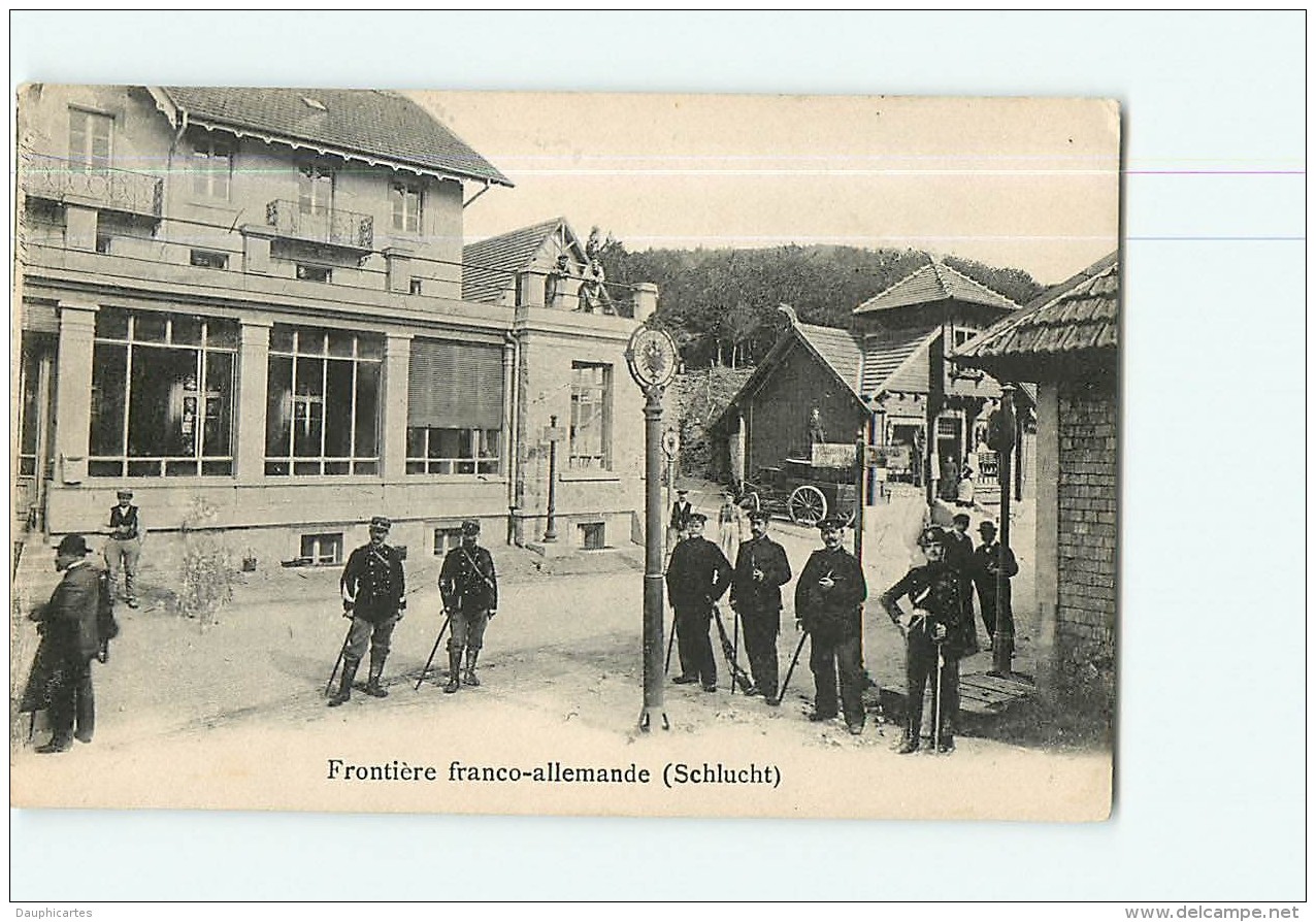 La SCHLUCHT - Frontière Franco Allemande - Douaniers De Service - 2 Scans - Douane