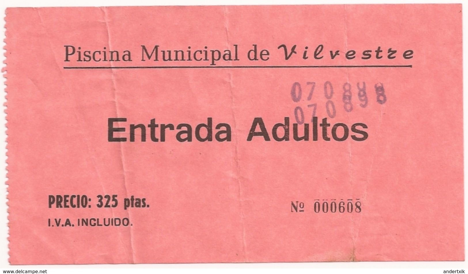 Entrada - Piscina Municipal VILVESTRE - Tickets - Entradas