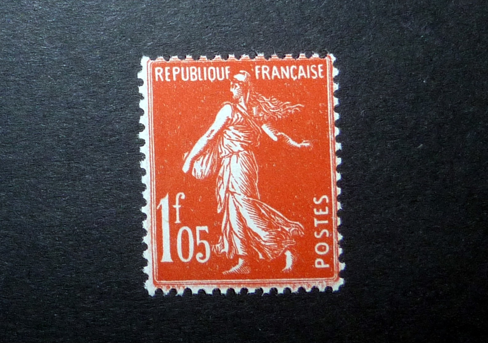FRANCE 1925 N°195 (*) (SEMEUSE CAMÉE. 1F05 VERMILLON) - 1906-38 Semeuse Camée