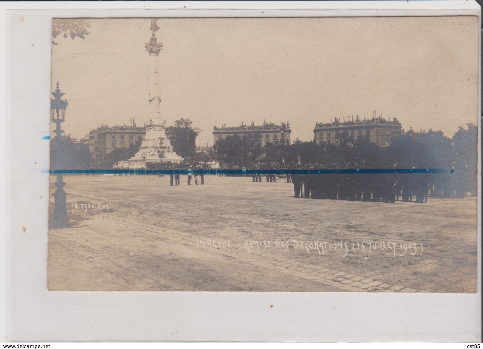 CARTE PHOTO - BORDEAUX - LA REVUE - REMISE DES DECORATIONS 14 JUILLET 1903 - Bordeaux