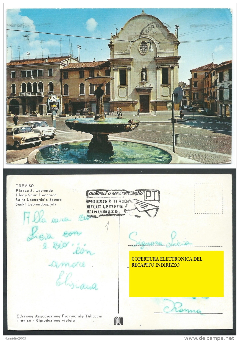 CARTOLINA TREVISO PIAZZA S. LEONARDO - C6 - Treviso