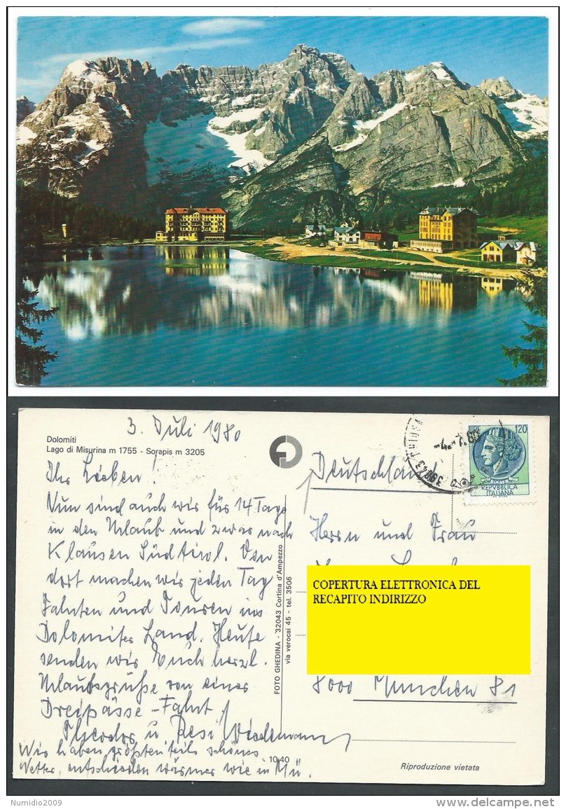 CARTOLINA LAGO DI MISURINA - C6 - Altri & Non Classificati