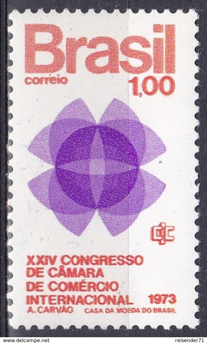 Brasilien Brasil 1973 Organisationen Wirtschaft Economy Handelskammer Chamber Of Commerce, Mi. 1366 ** - Ungebraucht