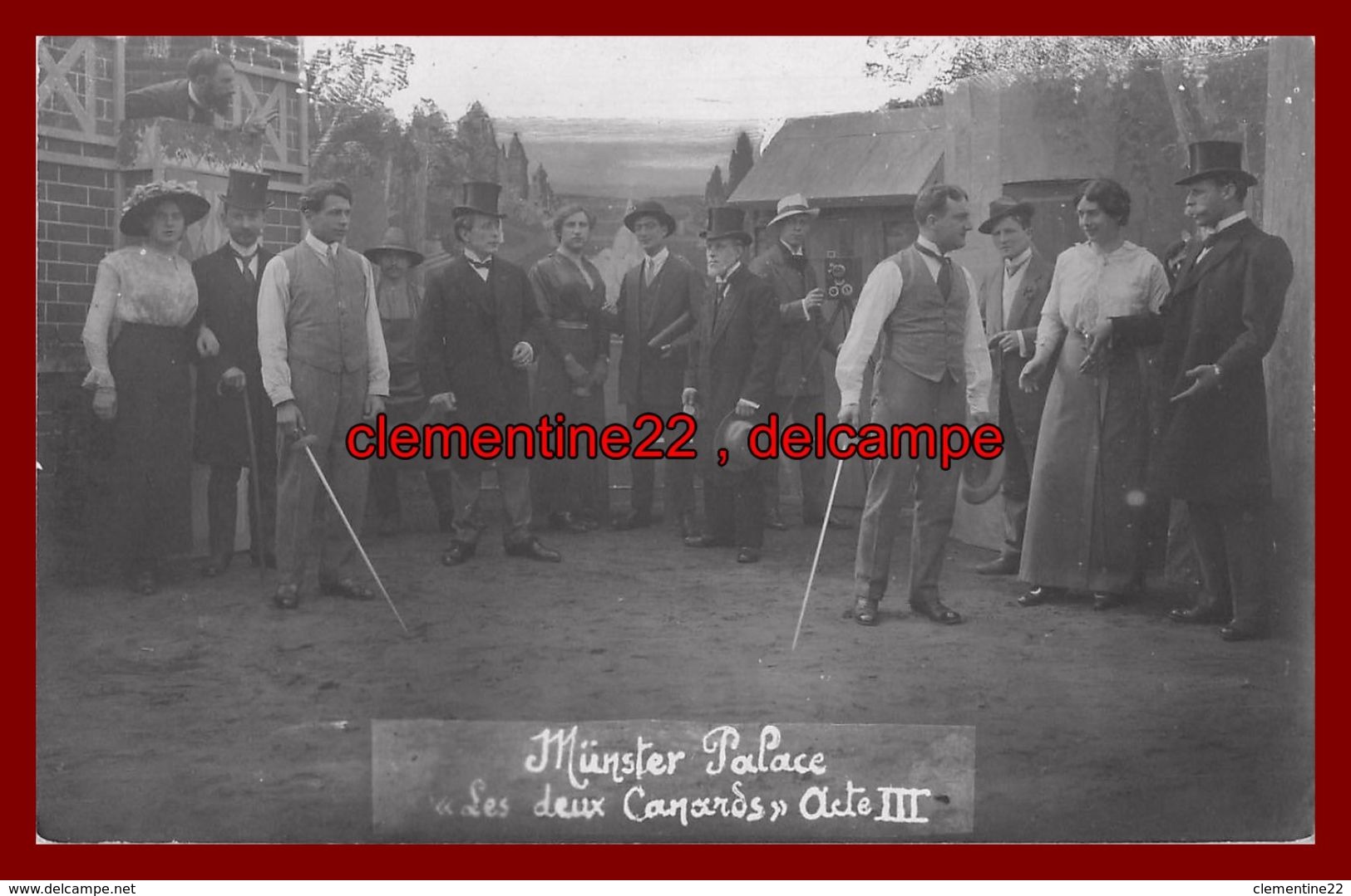 Munster , Carte Photo  , Camp Prisonniers , Théatre ,  Allemagne ,  Militaire , Guerre 1914 1918 - Munster