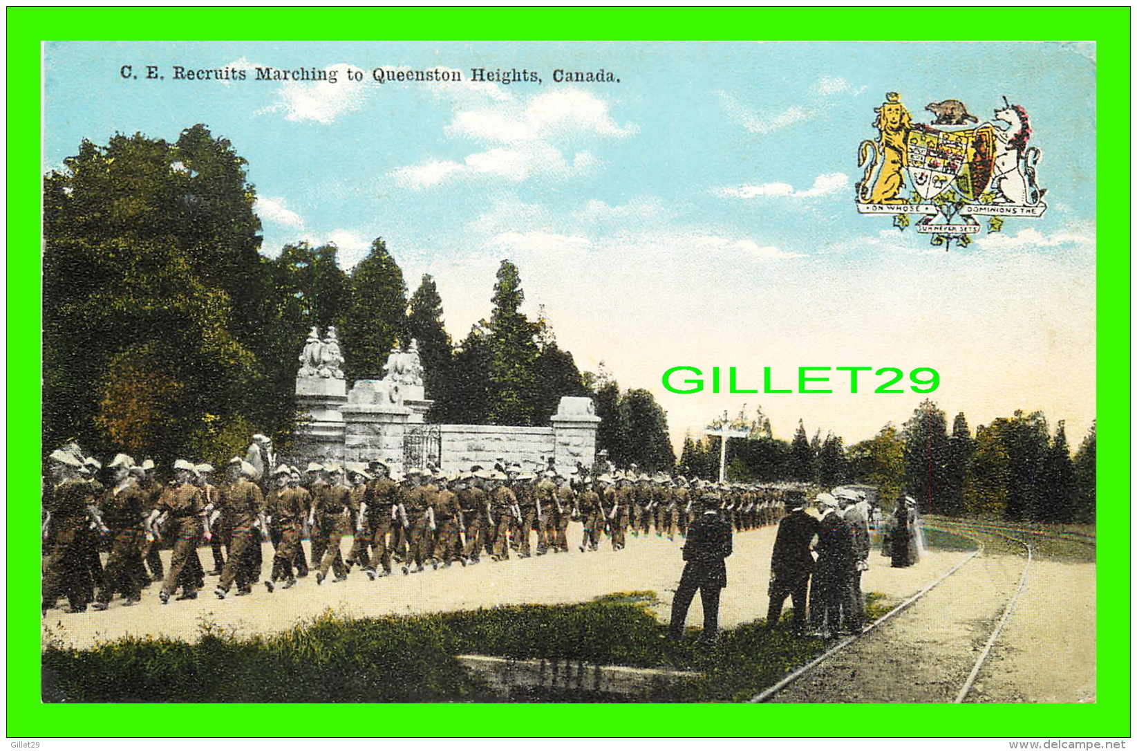 MILITARIA - C. E. RECRUITS MARCHING TO QUEENSTON HEIGHTS, ONTARIO - F. H. LESLIE LIMITED - - Régiments