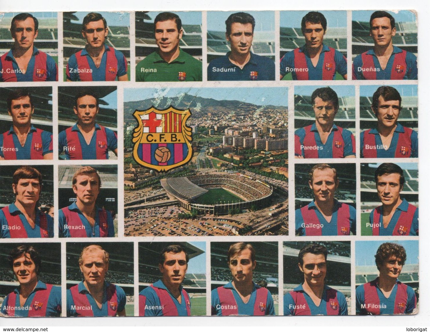 EQUIPO Y ESTADIO - TEAM AND STADIUM - STADE - STADIO - STADION " F.C.BARCELONA 79 " .-BARCELONA ( CATALUÑA ) - Football