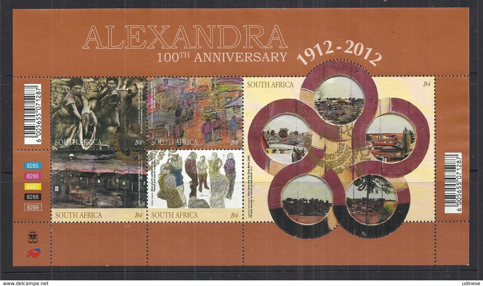 SOUTH AFRICA 2012 - CENTENARY OF ALEXANDRA TOWNSHIP IN JOHANNESBURG - SOUVENIR SHEET - USED OBLITERE GESTEMPELT USADO - Used Stamps