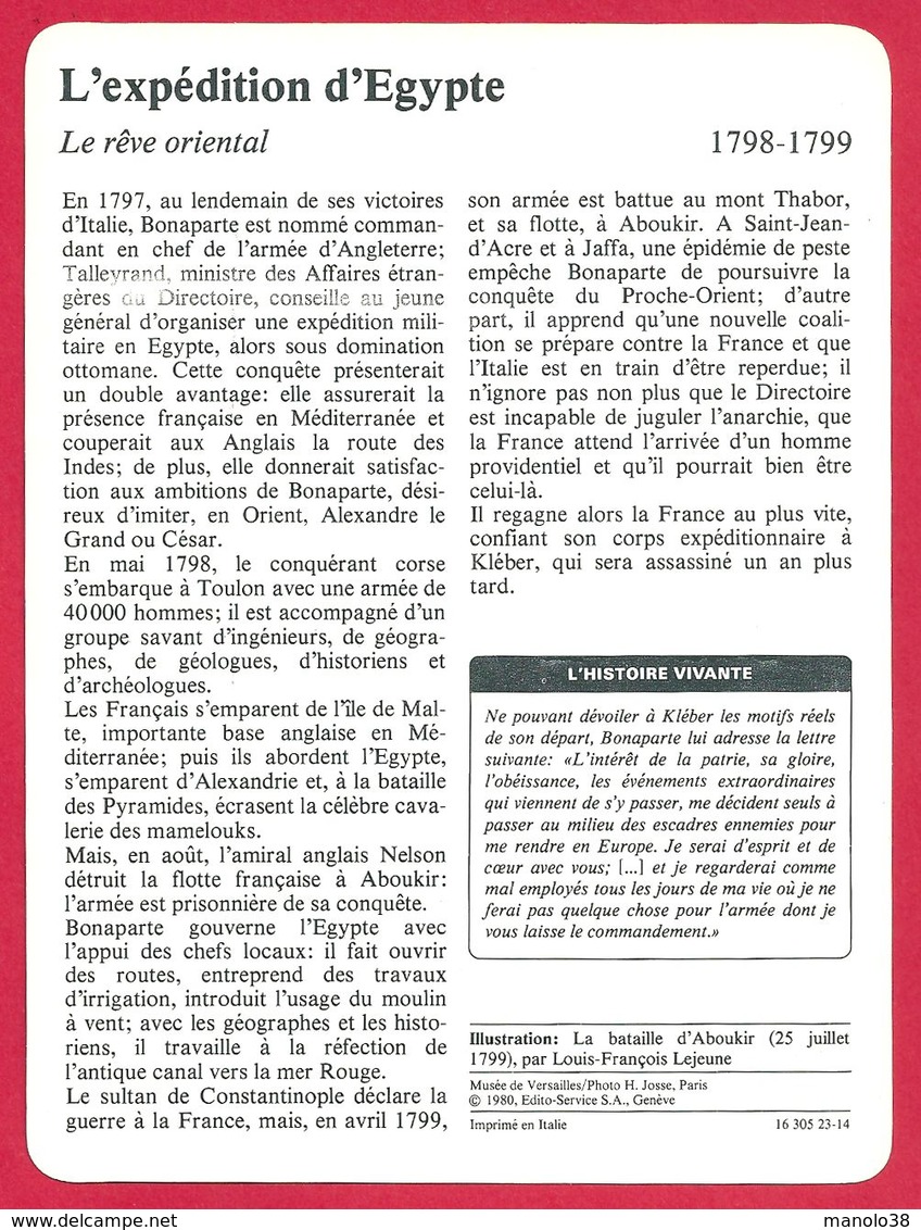 L'expédition D'Egypte, Napoléon Bonaparte, Général Bonaparte, Expédition Scientifique, Première République Française - History