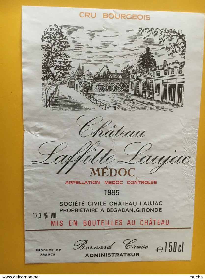 6753 - Château Laffitte Laujac 1985 Médoc état Moyen - Bordeaux