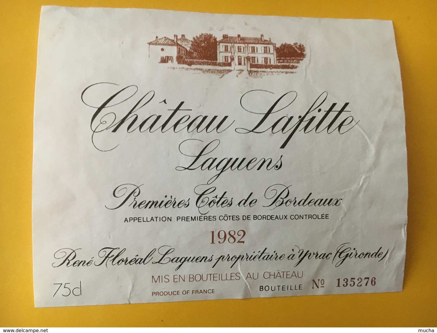 6756 - Château Lafite Laguens 1982 Premières Côtes - Bordeaux