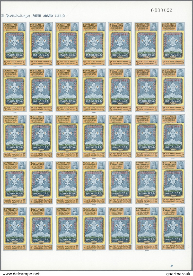 ** Aden: 1967/1968 (ca.), accumulation from SEIYUN and HADHRAMAUT in sheet album with complete sets in