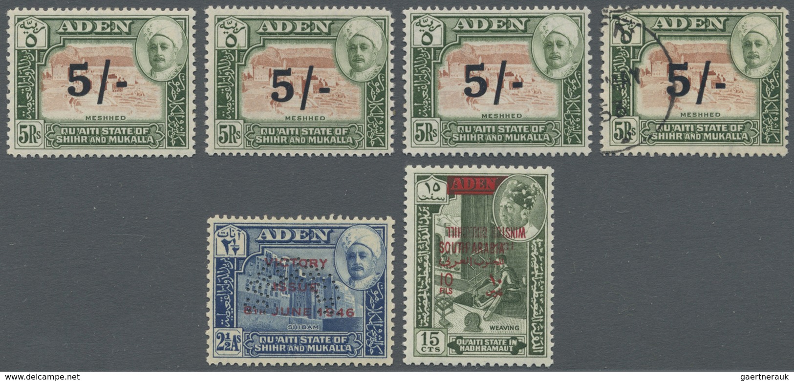 **/*/O/Br Aden - Qu'aiti State In Hadhramaut: 1942/1966 (ca.), Accumulation In Album With Several Better Issue - Yemen