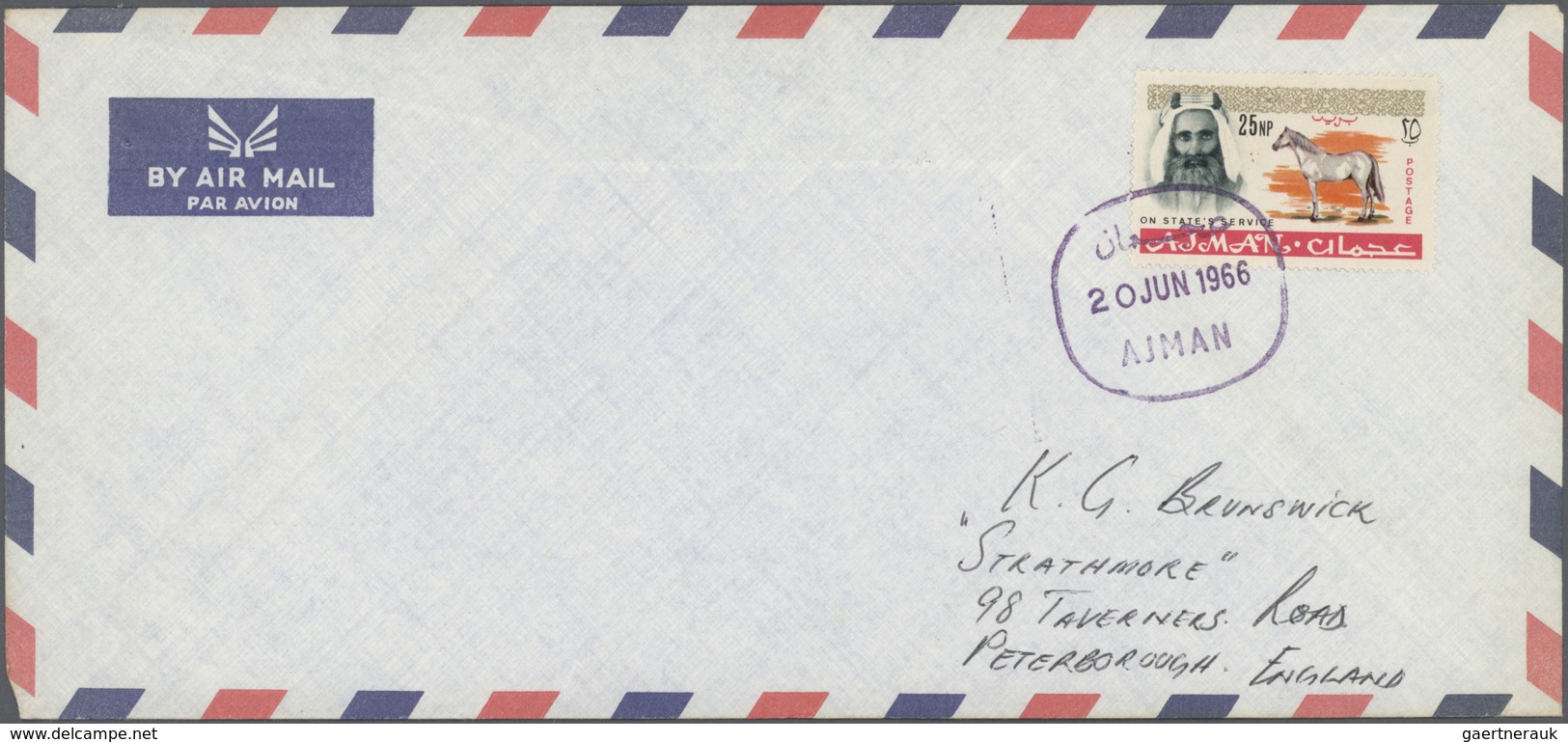 Br/ Adschman / Ajman: 1965/1973, Assortment Of 18 Covers (ten Airmail To USA/England And Eight F.d.c.) - Ajman