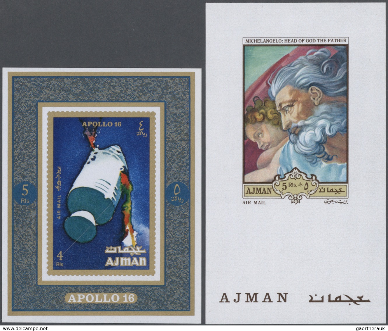 ** Adschman / Ajman: 1971/1972, U/m Collection Of Apprx. 386 De Luxe Sheets With Apparently Only Comple - Adschman