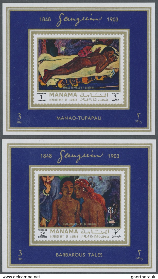 ** Adschman - Manama / Ajman - Manama: 1972, Paintings By Paul GAUGUIN Set Of Eight Different Imperfora - Manama