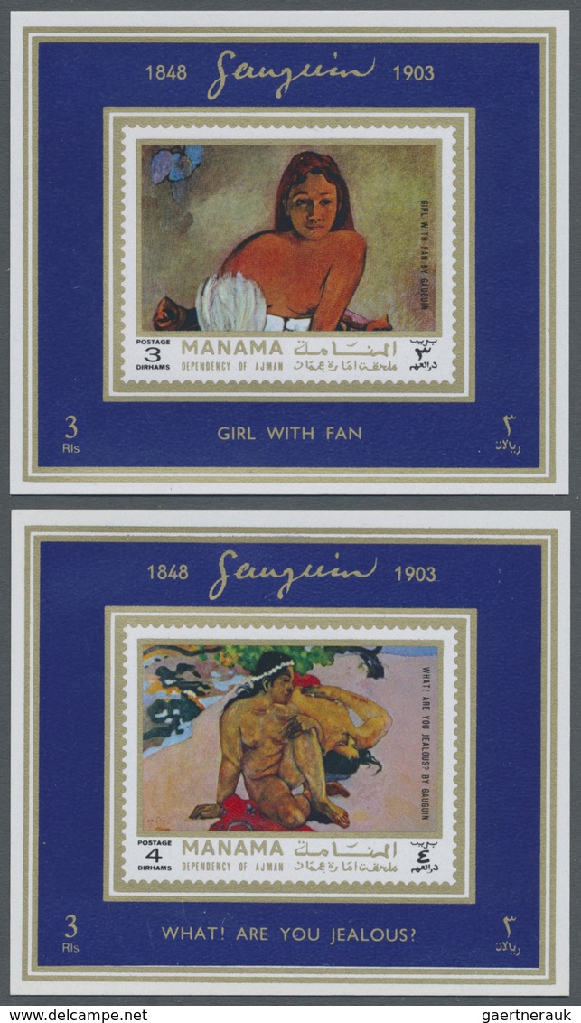 ** Adschman - Manama / Ajman - Manama: 1972, Paintings By Paul GAUGUIN Set Of Eight Different Imperfora - Manama