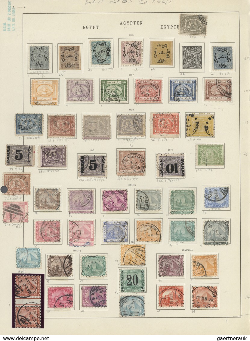 */O/(*) Ägypten: 1866/1950 (ca.), Mint And Used Collection On Album Pages, From 1st Issue Incl. Two Imperfs - 1915-1921 Britischer Schutzstaat