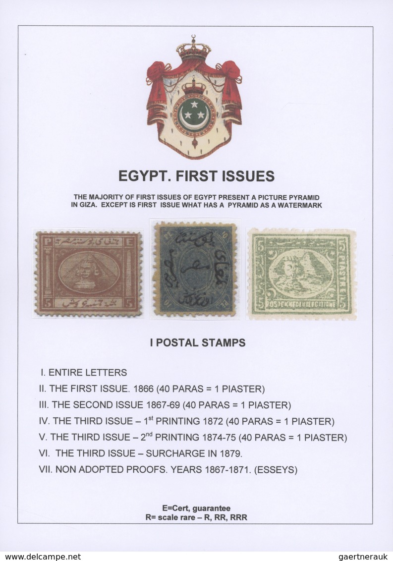 **/*/O/Br Ägypten: 1866-1879: EGYPT FIRST ISSUES: Specialized Collection Of The Various Mint And Used Stamps, - 1915-1921 Protettorato Britannico