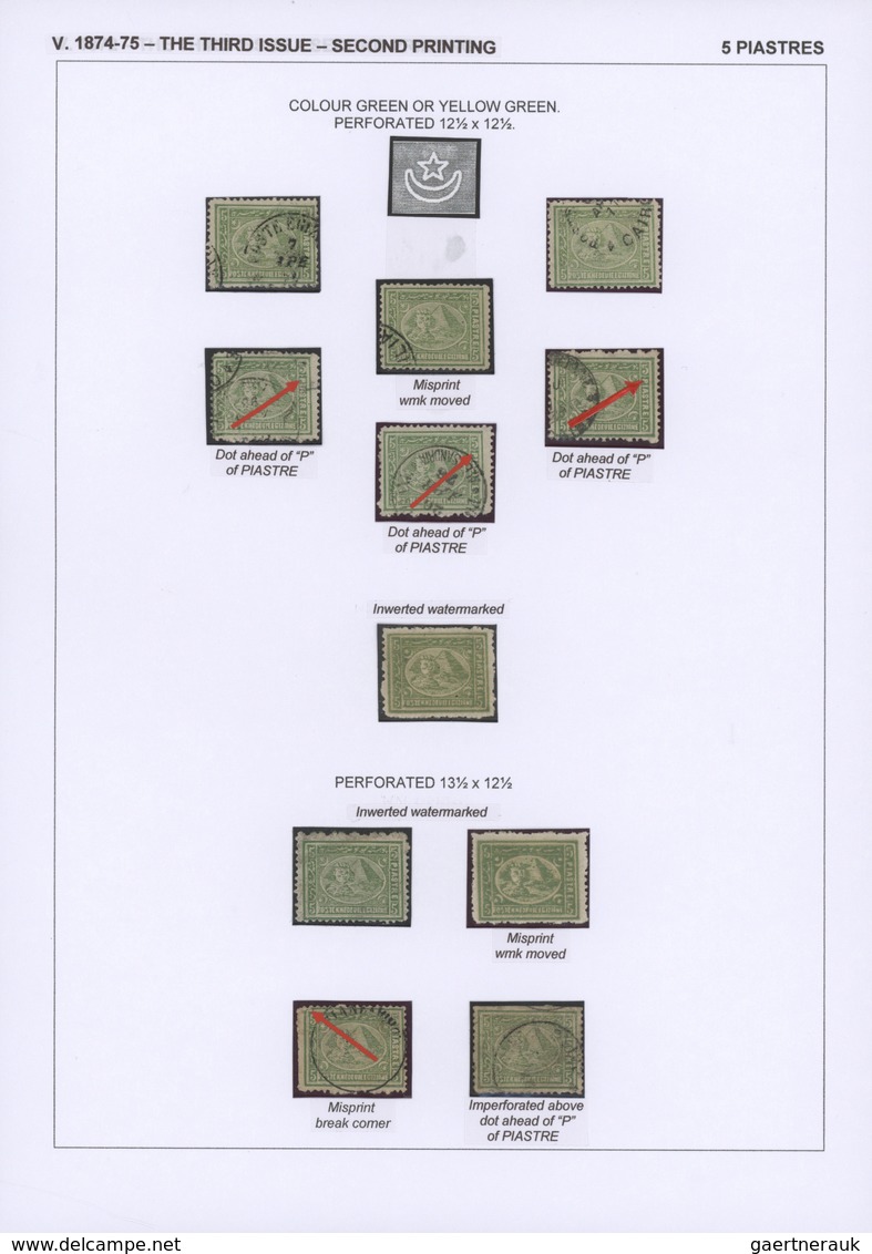 **/*/O/Br Ägypten: 1866-1879: EGYPT FIRST ISSUES: Specialized Collection Of The Various Mint And Used Stamps, - 1915-1921 Protettorato Britannico