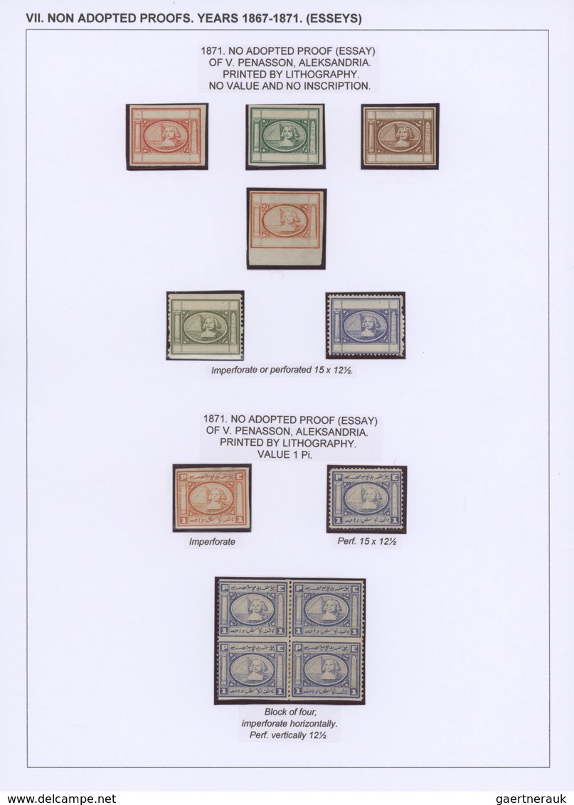**/*/O/Br Ägypten: 1866-1879: EGYPT FIRST ISSUES: Specialized collection of the various mint and used stamps,
