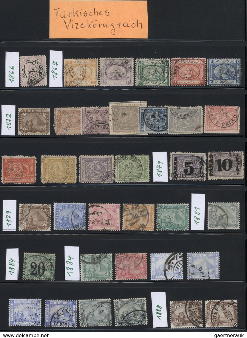 O/*/**/GA Ägypten: 1866-2002 Ca.: Mint And Used Collection Including Interesting Cancellations Etc., UAR (1958 - 1915-1921 Brits Protectoraat