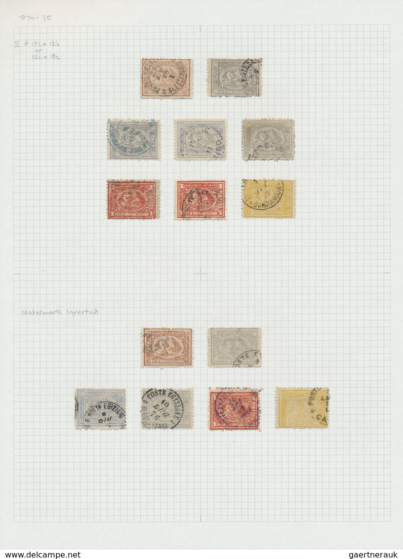 O/Brfst Ägypten: 1872/1884, Used Collection Of The 3rd Issue "Sphinx/Pyramid" Incl. Overprints, Neatly Mount - 1915-1921 Protectorat Britannique