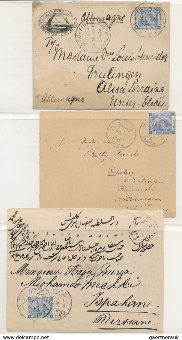 Br Ägypten: 1882-1953, Collection of more than 80 covers and cards, with a lot of good frankings (from