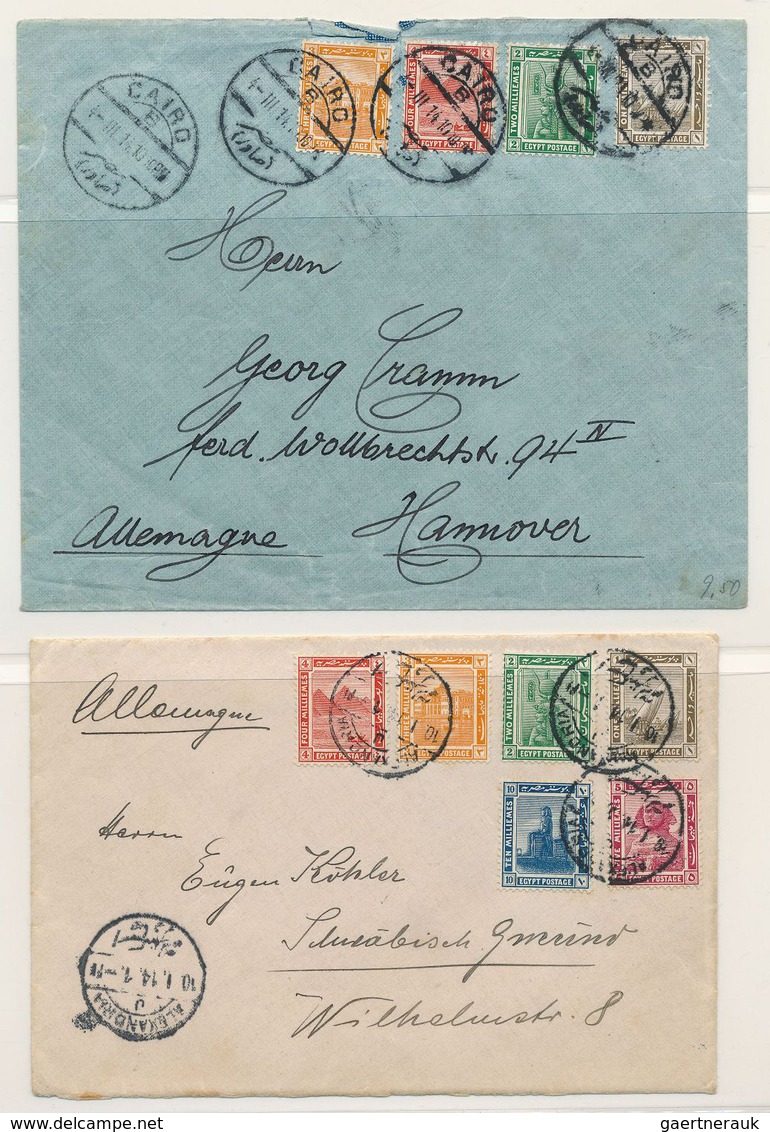 Br Ägypten: 1882-1953, Collection of more than 80 covers and cards, with a lot of good frankings (from