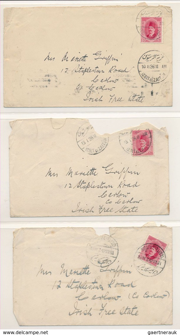 Br Ägypten: 1882-1953, Collection of more than 80 covers and cards, with a lot of good frankings (from